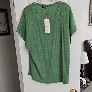 Green Textured Blouse